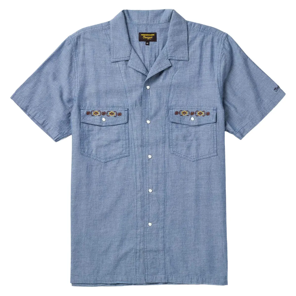 Seager Whippersnapper Chambray Shirt - Light Wash 1