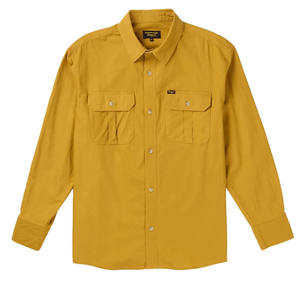 Seager Chief Long Sleeve Over Shirt - Washed Amber Gold 1