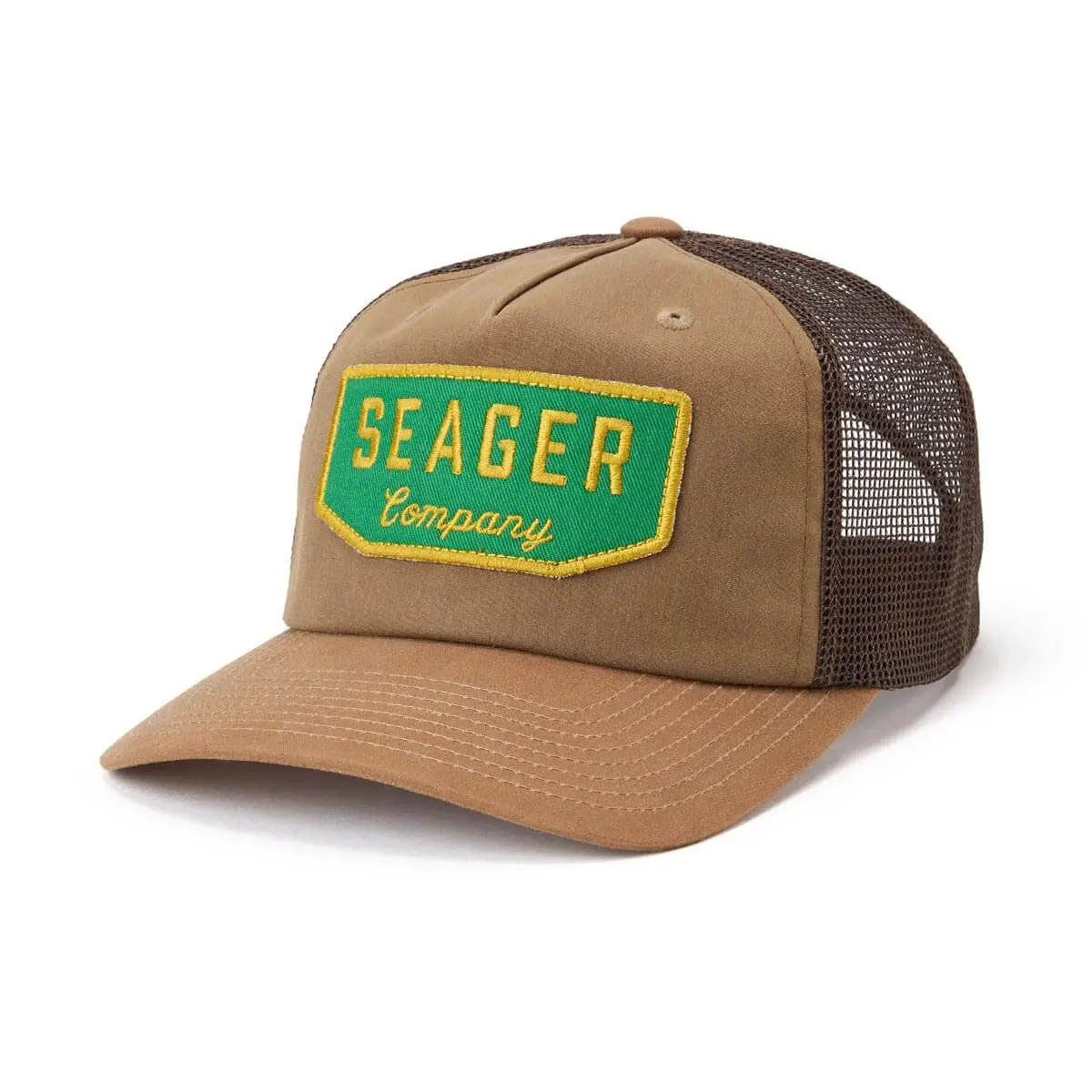 Seager Wilson Trucker Snapback Hat - Tan Waxed Canvas 1