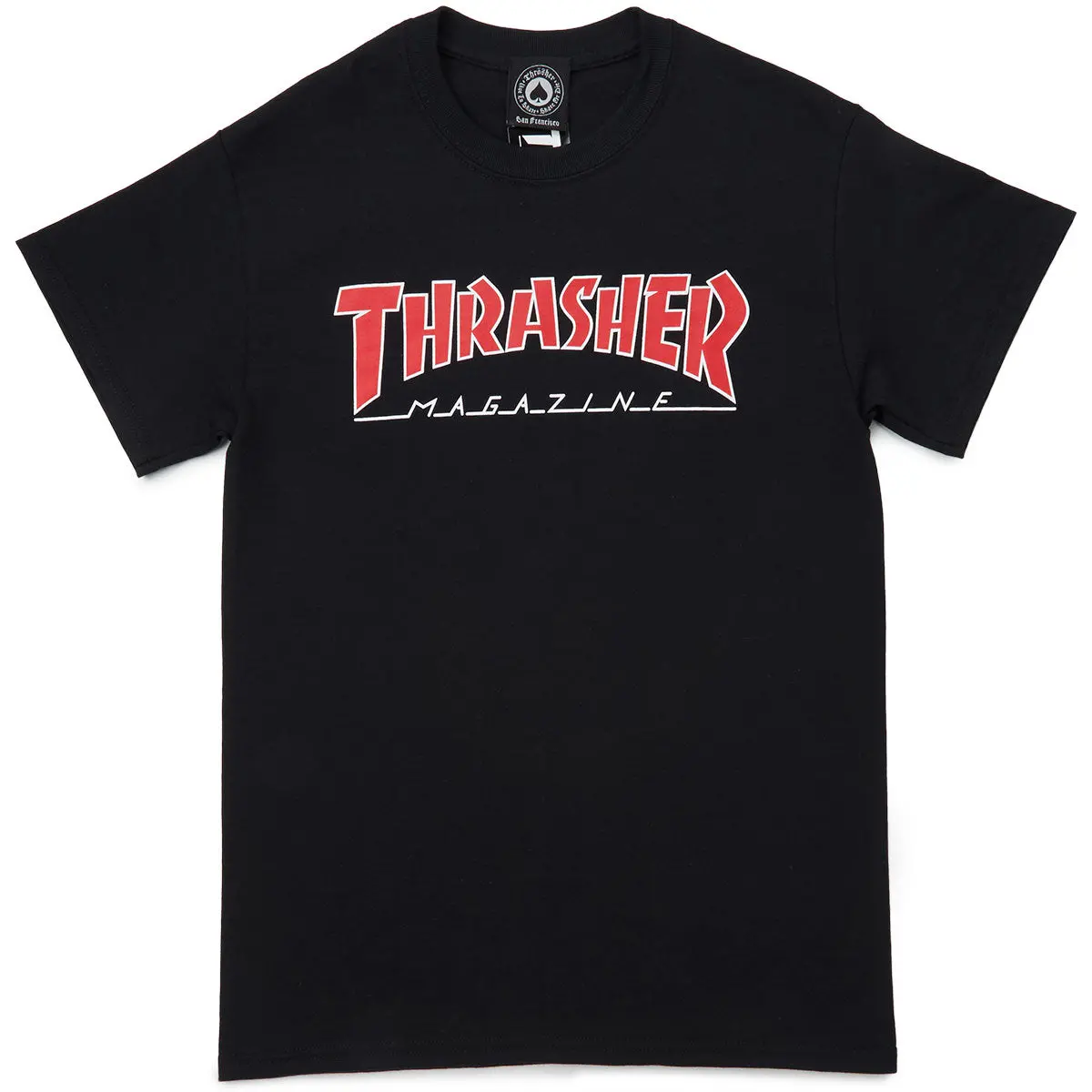 Thrasher Outlined T-Shirt - Black 1