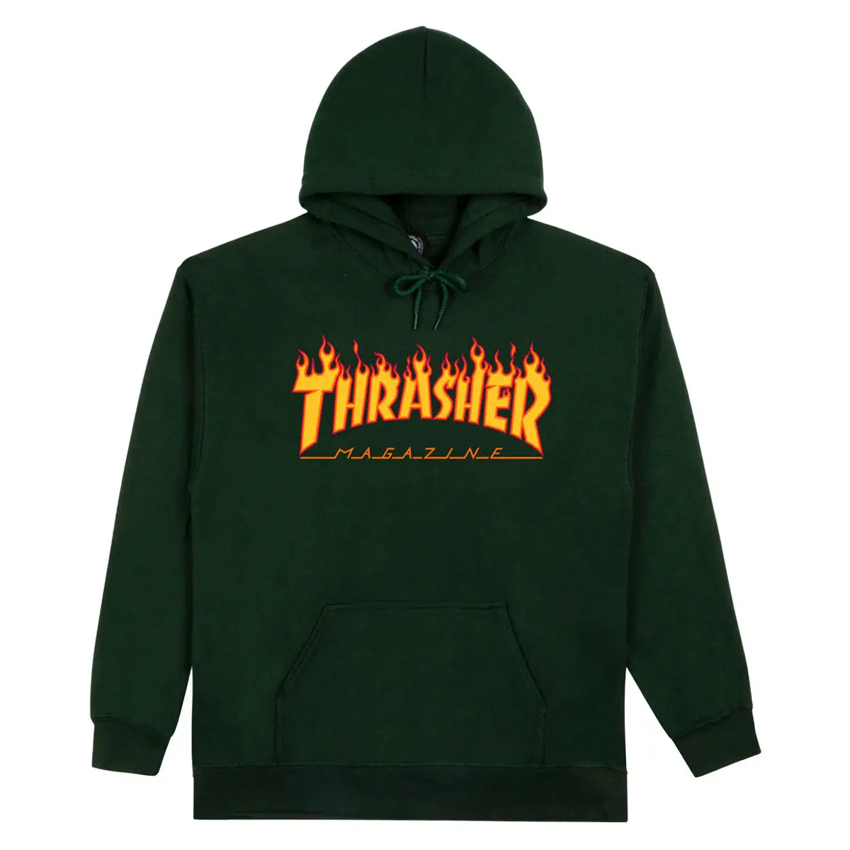Thrasher Flame Hoodie - Forest Green 1
