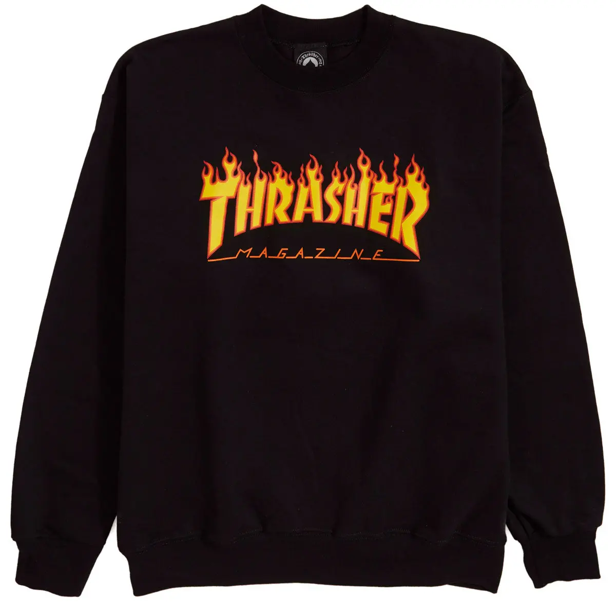 Thrasher Flame Crew Sweatshirt - Black 1