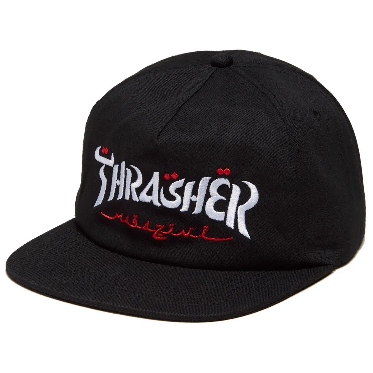 Thrasher Calligraphy Snapback Hat - Black 1