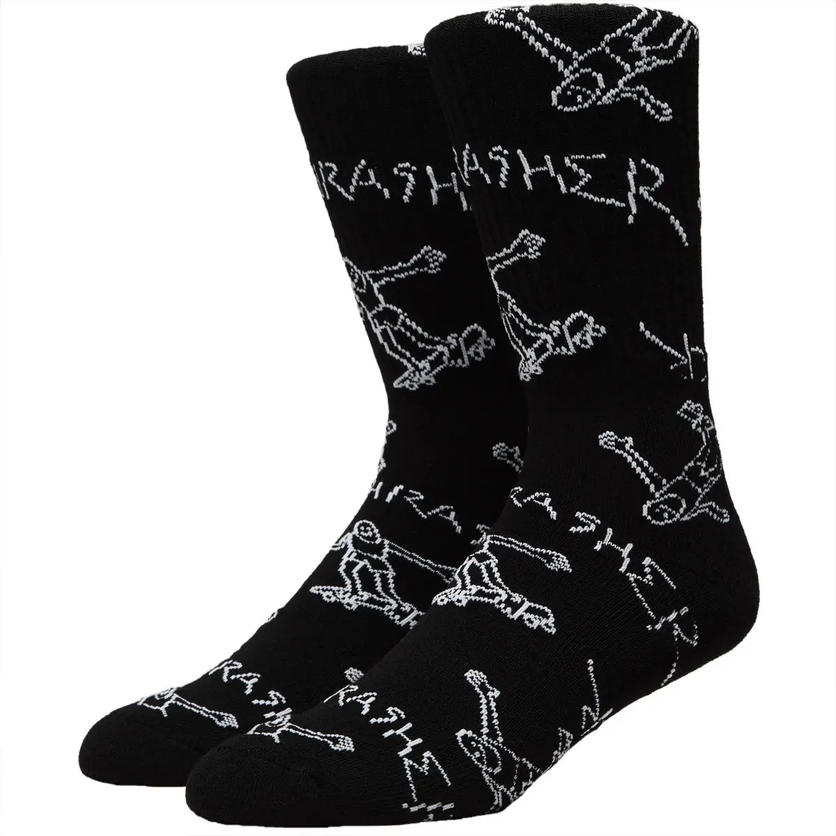 Thrasher Gonz Logo Crew Socks - Black 1