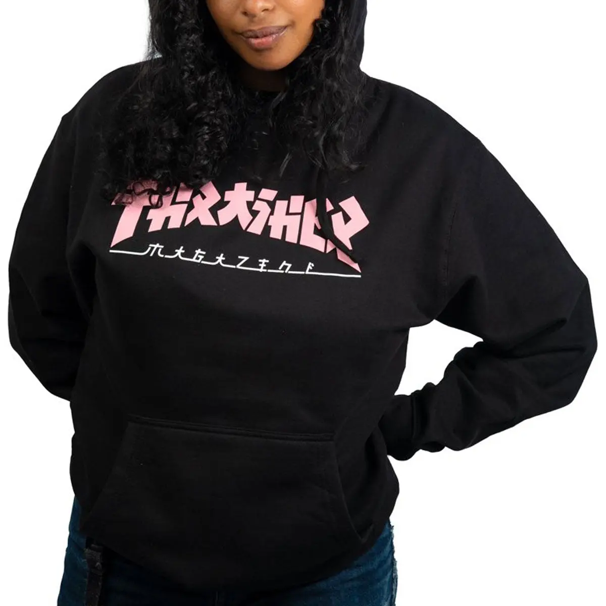 Thrasher Womens Godzilla Hoodie - Black/Pink 1