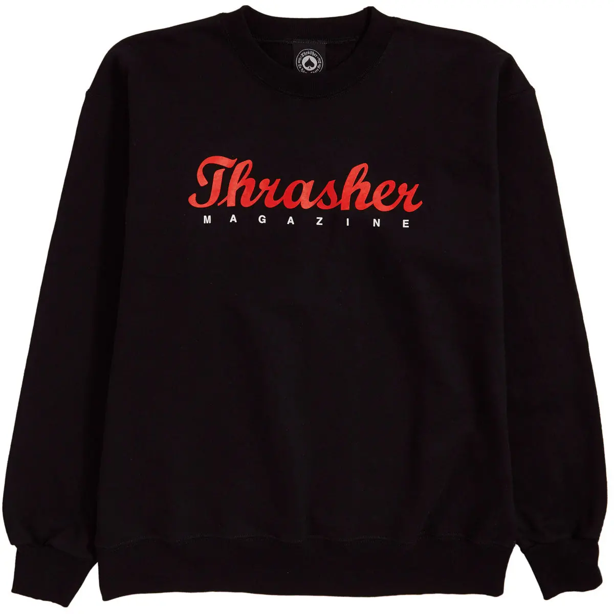 Thrasher Script Crew Sweatshirt - Black 1