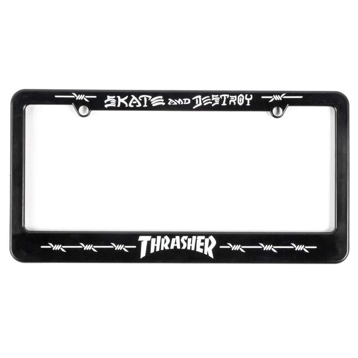 Thrasher Barbed Wire License Plate Cover - Black 1
