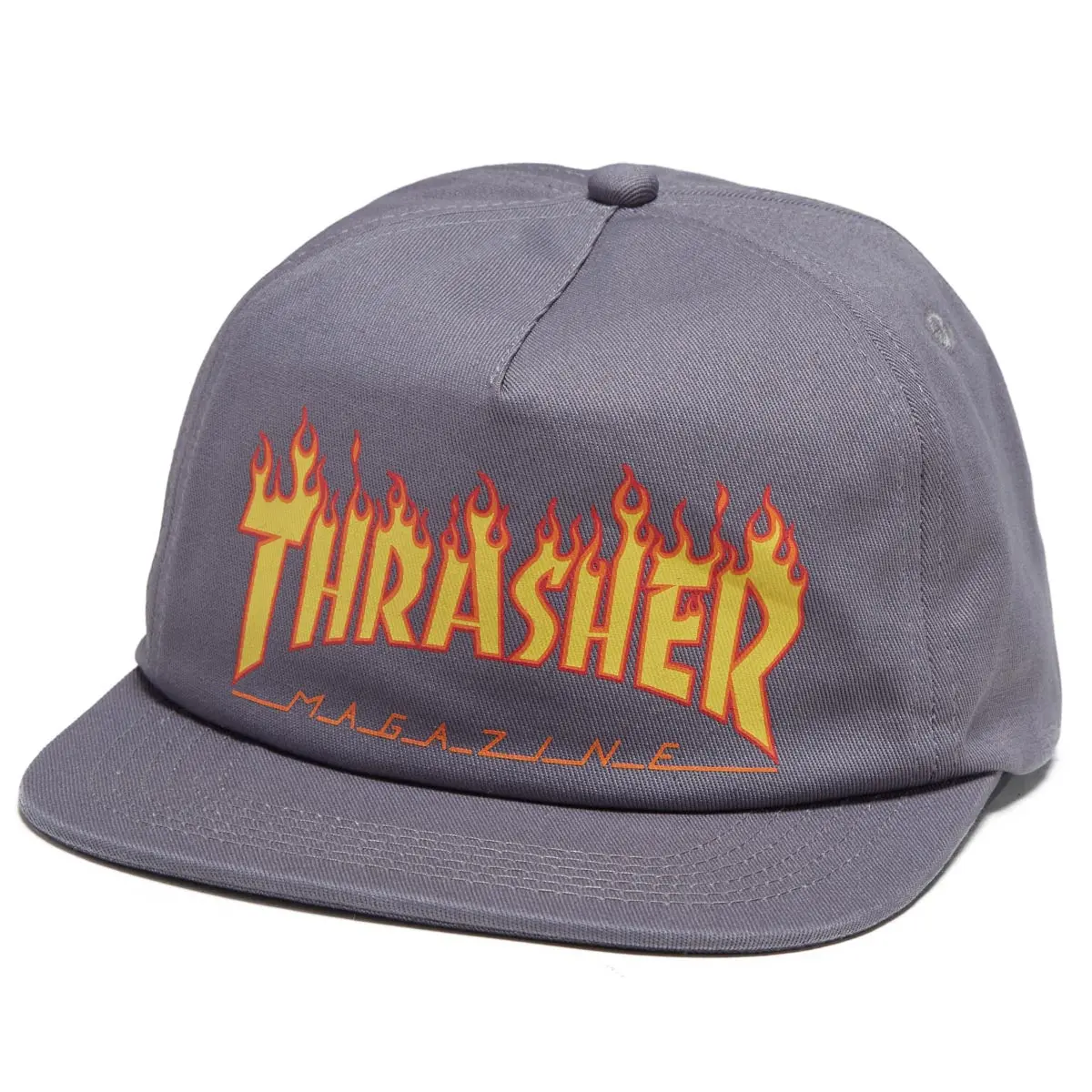 Thrasher Printed Flame Hat - Grey 1