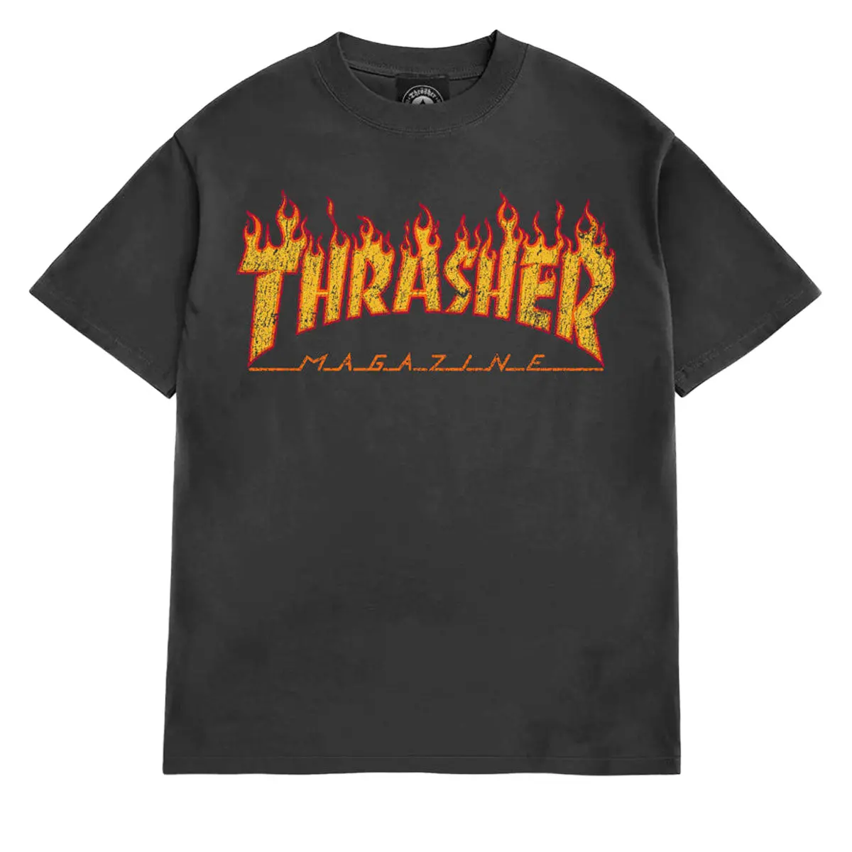 Thrasher Flame Vintage T-Shirt - Black 1