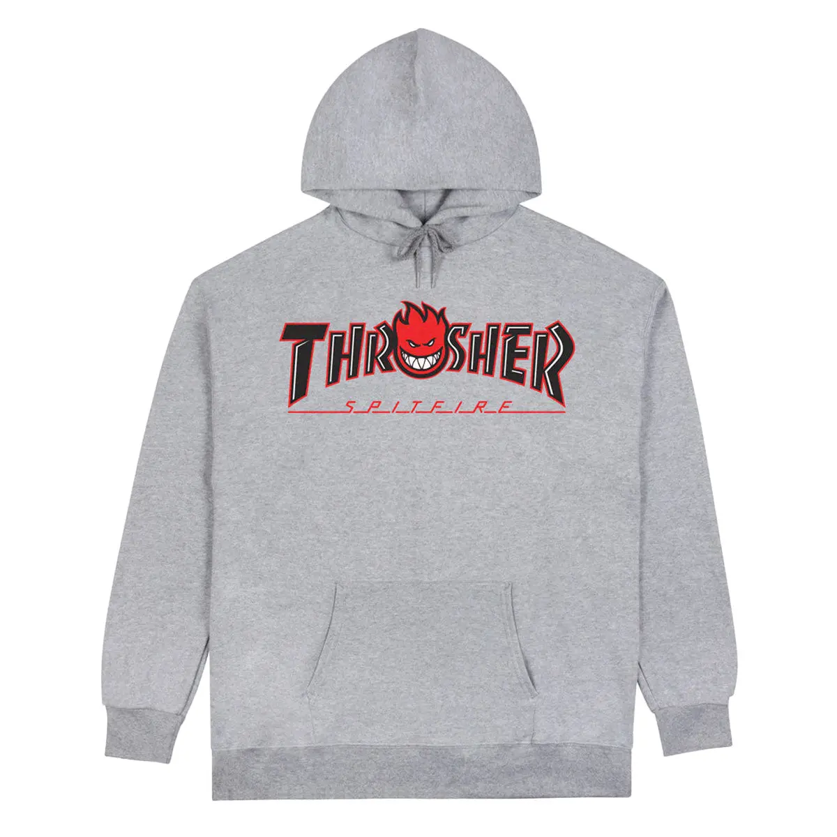 Thrasher X Spitfire Big Head Outline Hoodie - Ash Grey 1
