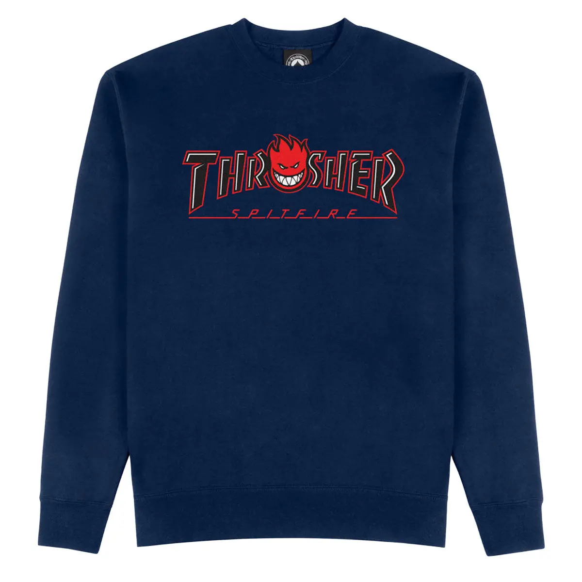 Thrasher X Spitfire Big Head Outline Sweatshirt - Navy 1