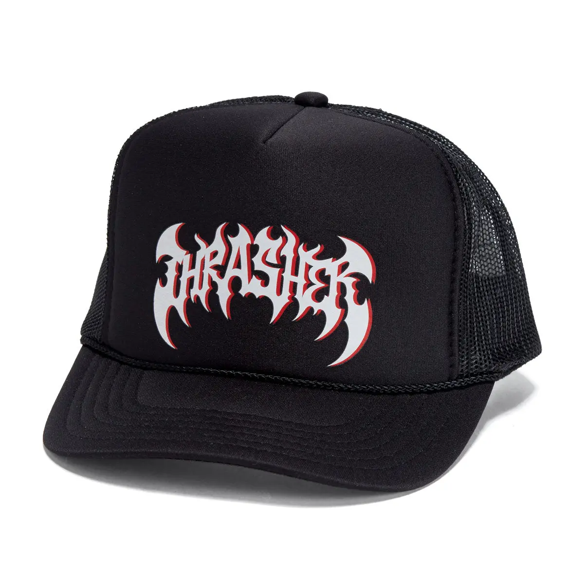 Thrasher Heavy Metal Trucker Hat - Black/Black 1