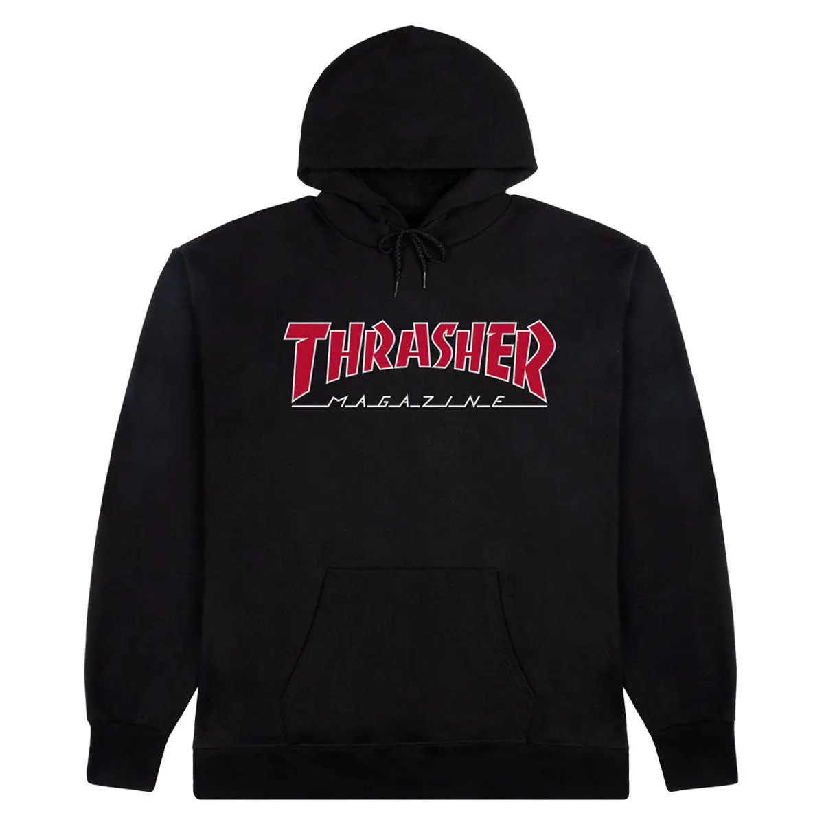 Thrasher Outlined Hoodie - Black/Red 1