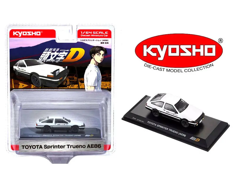 Kyosho 1:64 Initial D Toyota Sprinter Trueno Ae86 – White – Limited Edition 1