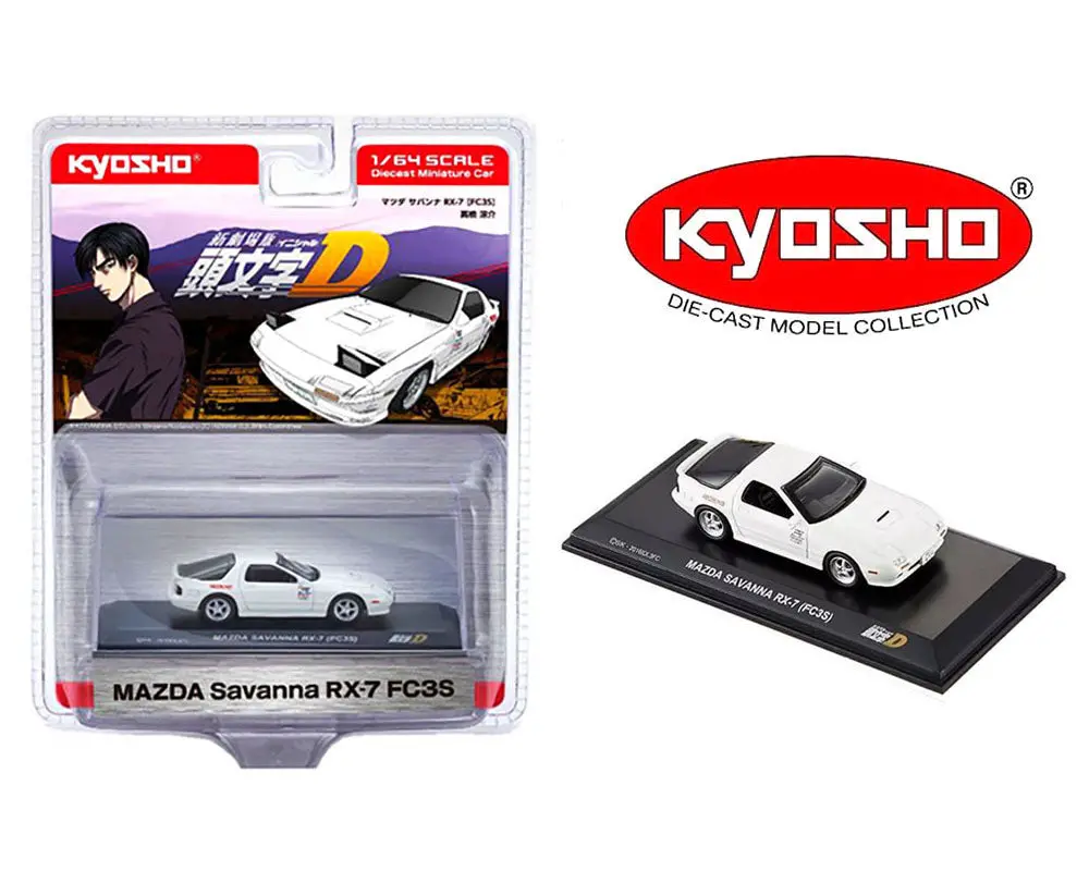 Kyosho 1:64 Initial D Mazda Savanna Rx-7 Fc3s – White – Limited Edition 1