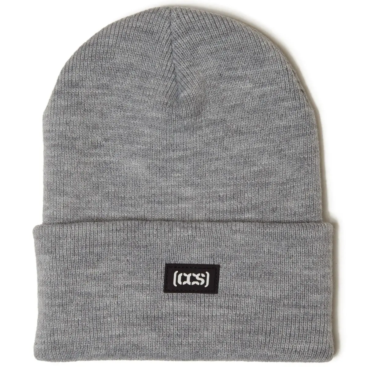 Ccs Rubber Logo Patch Beanie - Heather Grey 1