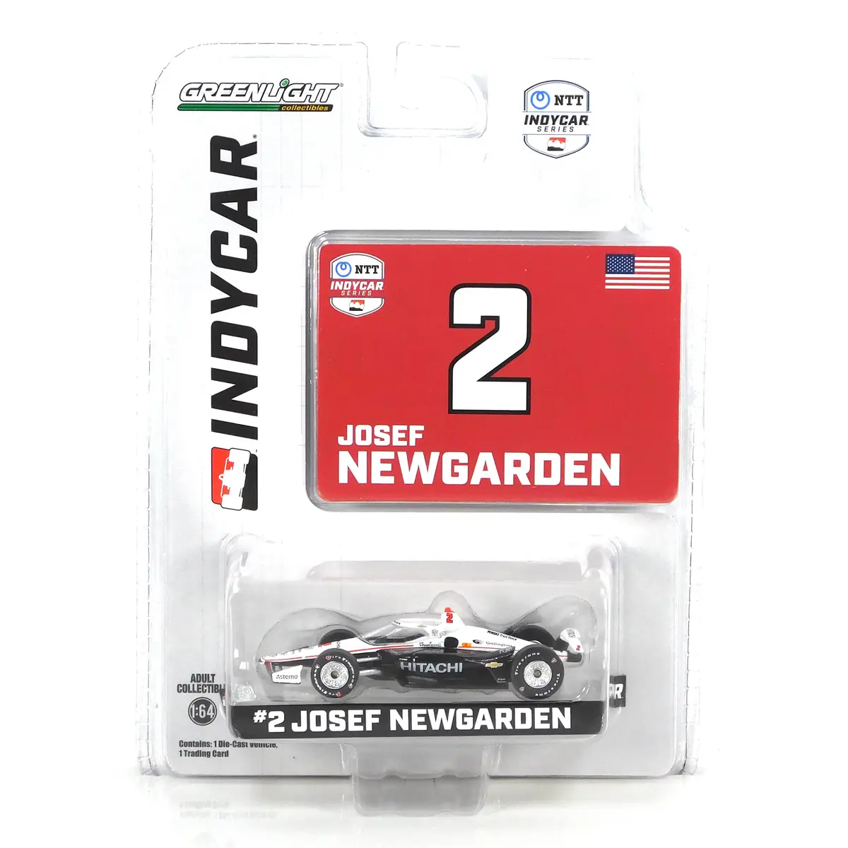 Indycar 11595 Josef Newgarden 2024 #2 Hitachi Team Penske 1:64 Diecast 1