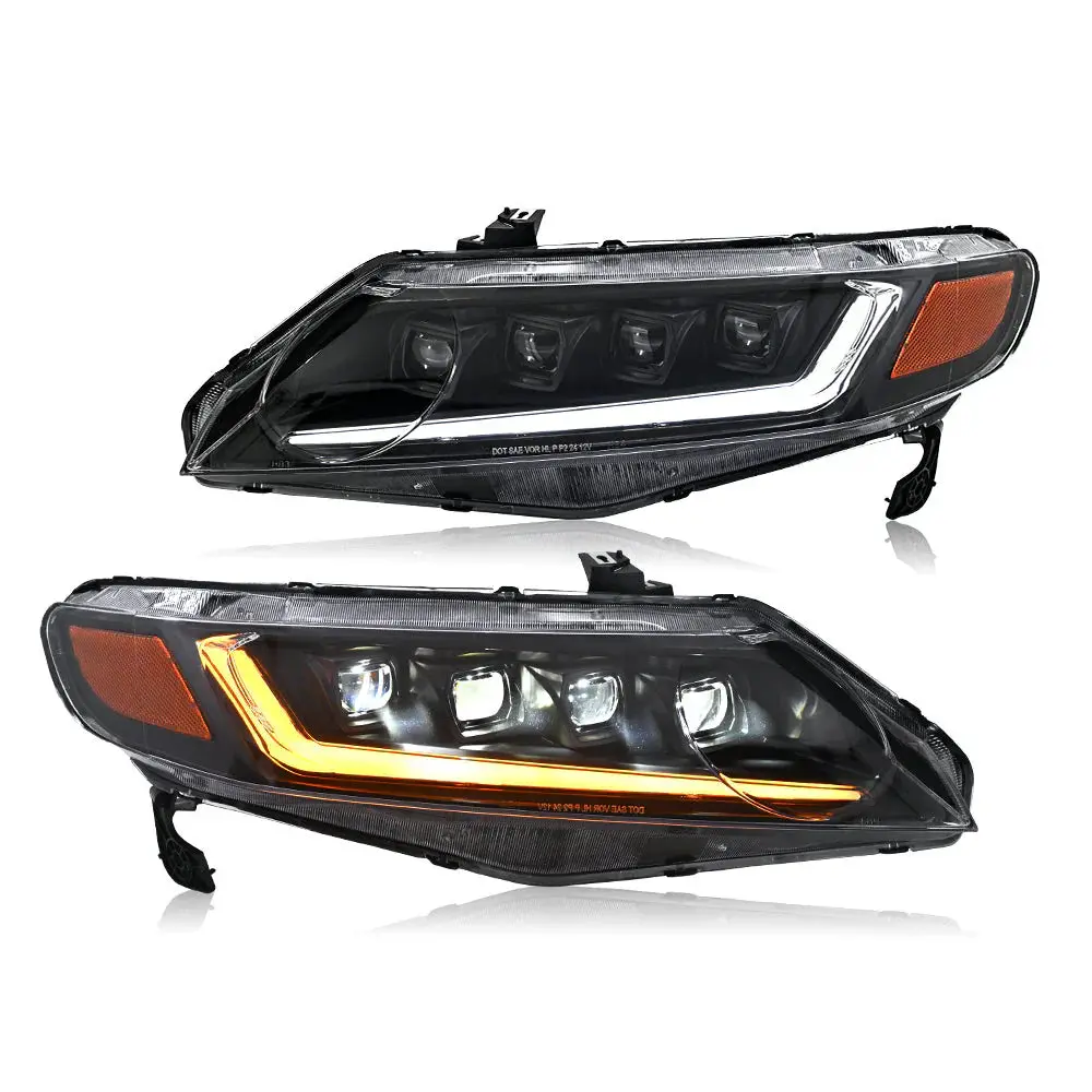 2006-2011 Honda Civic 4 Door 8Th Gen Headlights 1