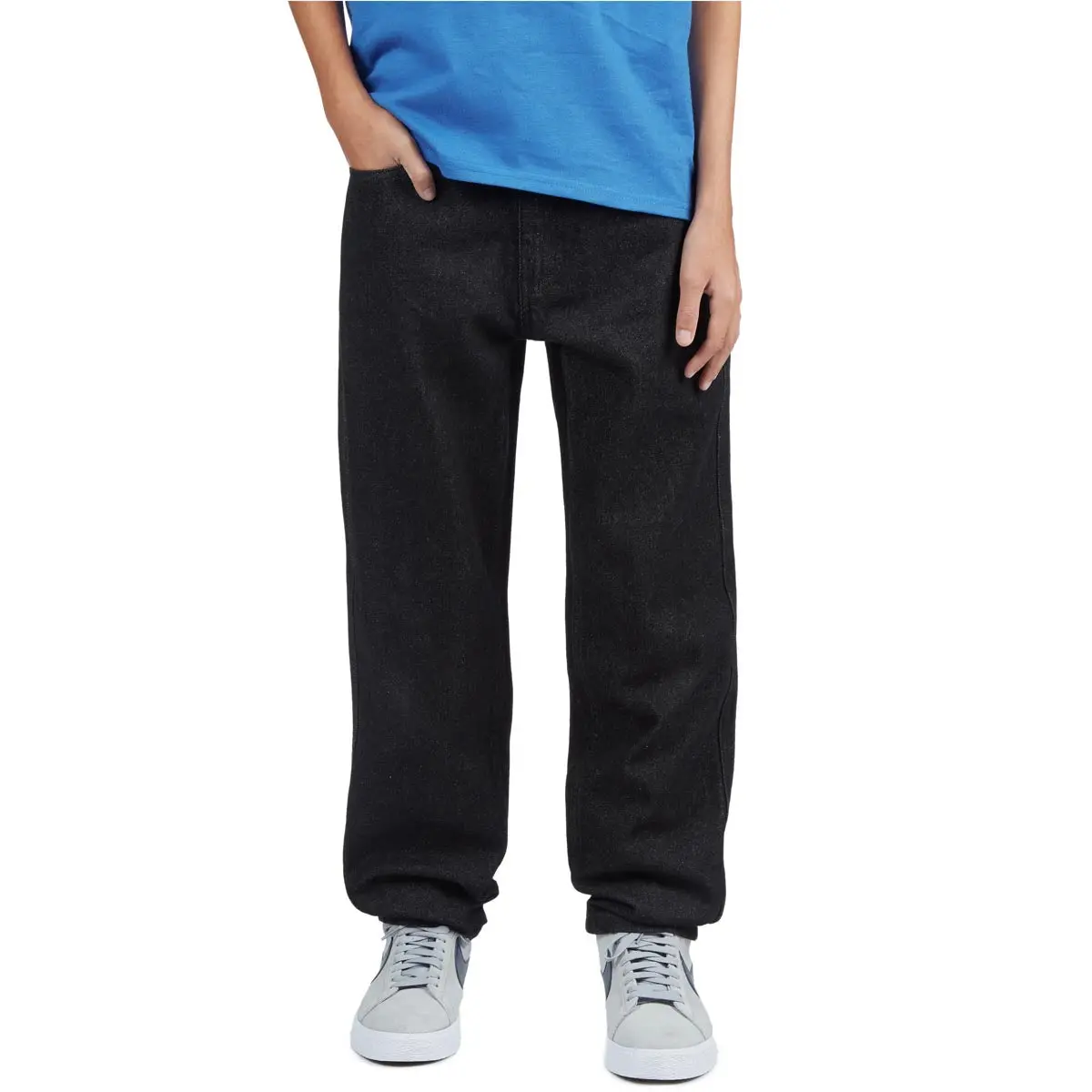 Ccs Youth Baggy Taper Denim Jeans - Black 1