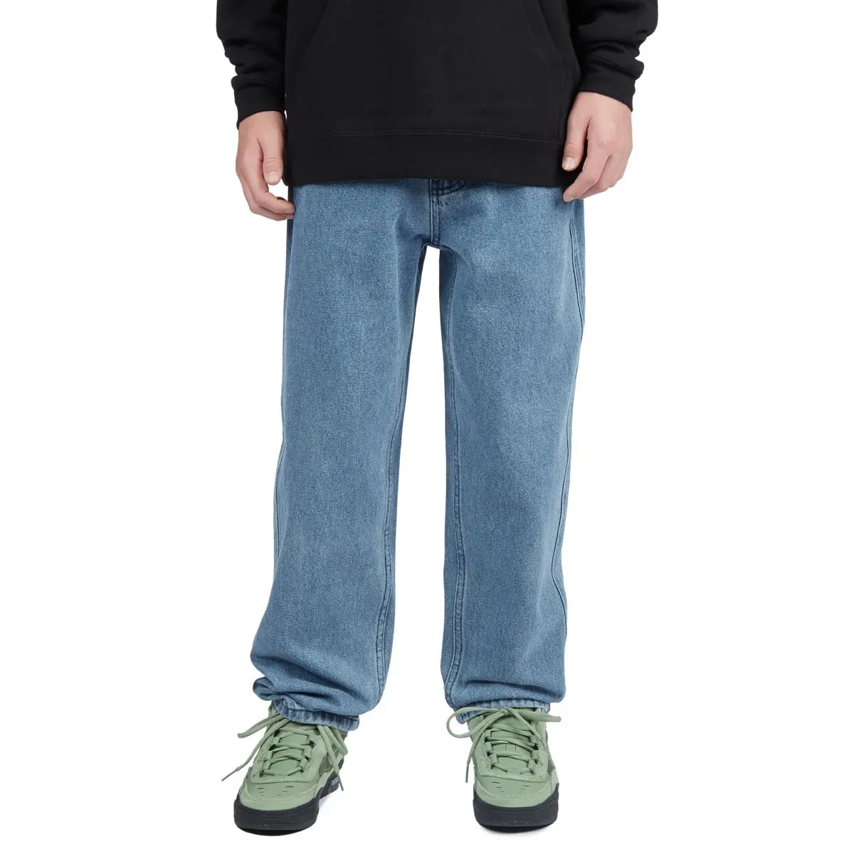 Ccs Youth Baggy Taper Denim Jeans - Medium Blue 1