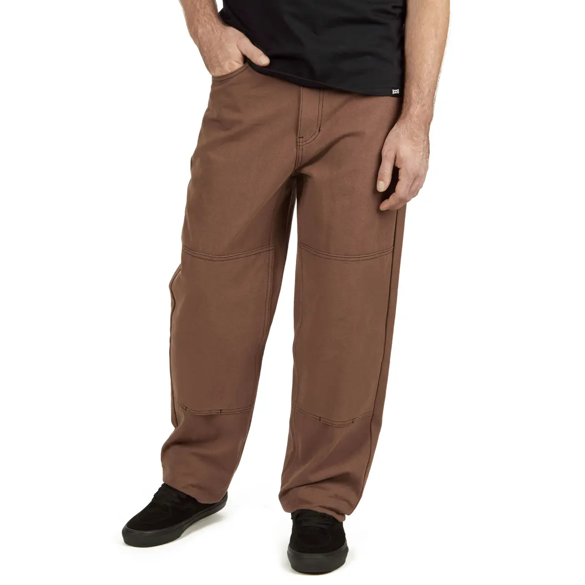 Ccs Double Knee Original Relaxed Canvas Pants - Brown/Black 1