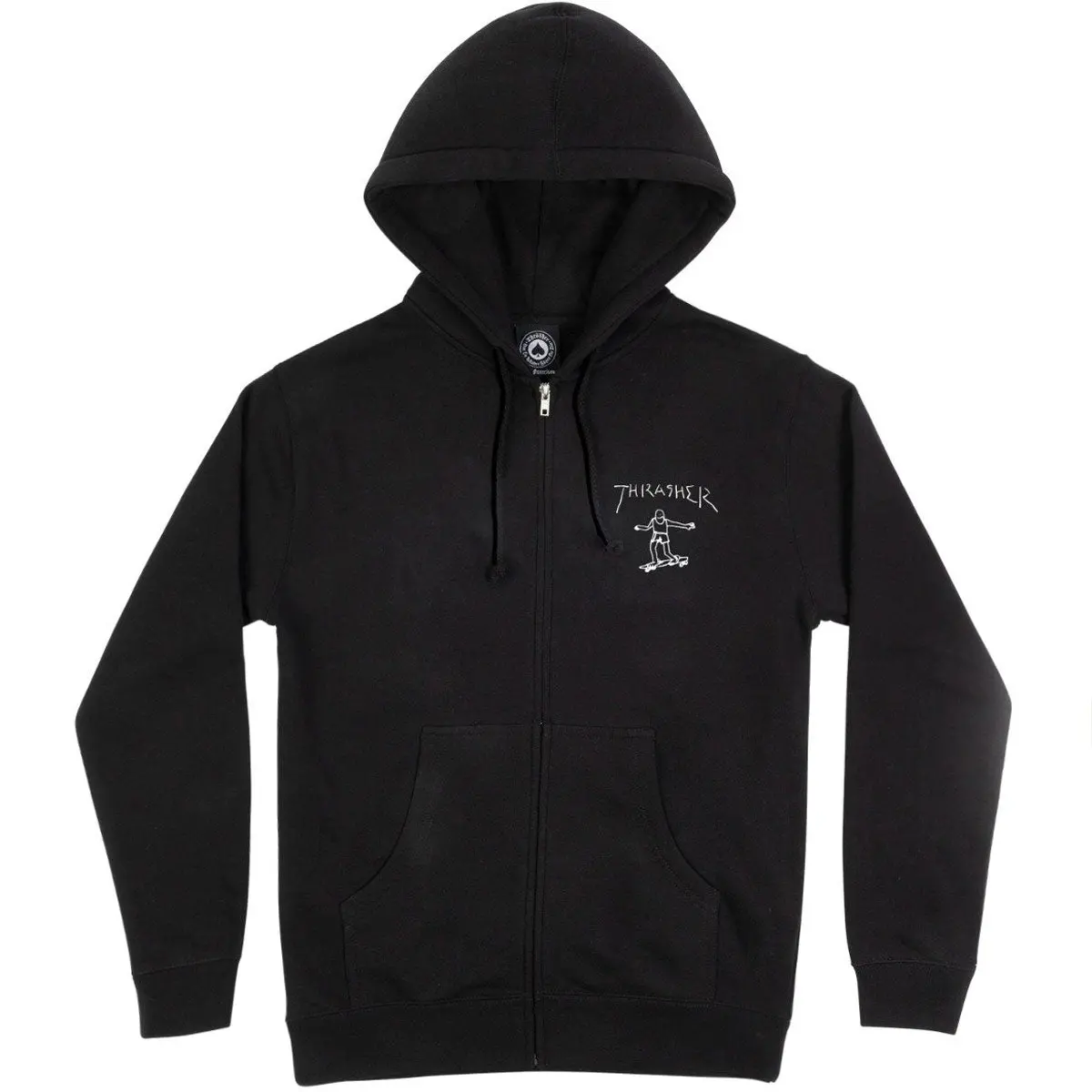 Thrasher Gonz Logo Zip Up Hoodie - Black 1
