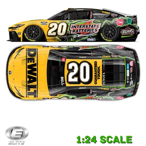 *Preorder* Christopher Bell 2026 Dewalt / Interstate Batteries Elite 1:24 Nascar Diecast 1