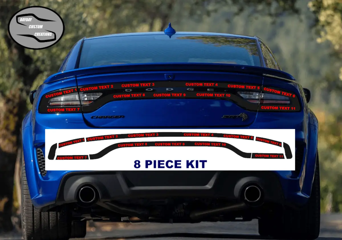 15-23 Dodge Charger Custom Text Taillight Decal 1