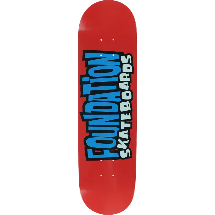 Vintage 1990s Foundation Found Skateboard Deck – 8.0" Wide Red Deck