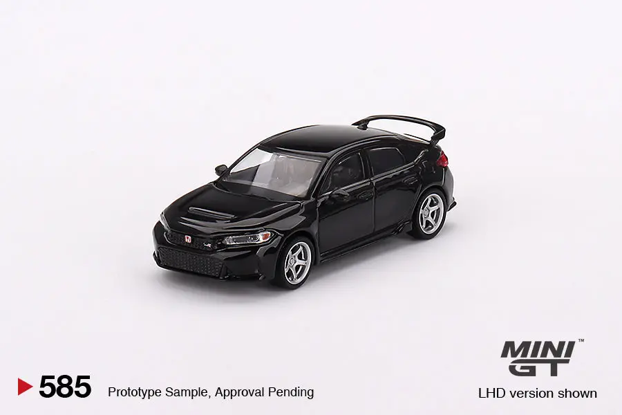 Mini Gt 1/64 Honda Civic Type R Crystal Black Pearl 2023 W/ Advan Gt Wheel 1