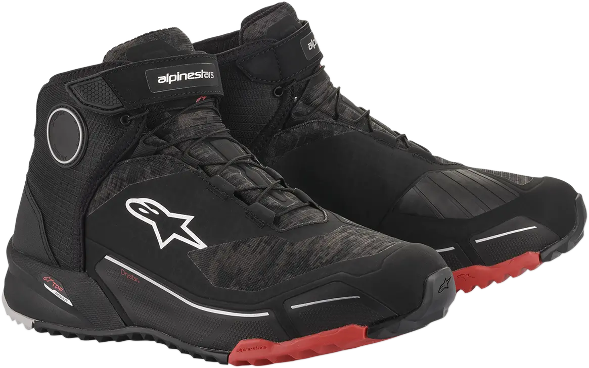 Alpinestars Cr-X Drystar Waterproof Riding Shoes – Black Camo/Red – Us Size 14 (Sku 261182099314) 1