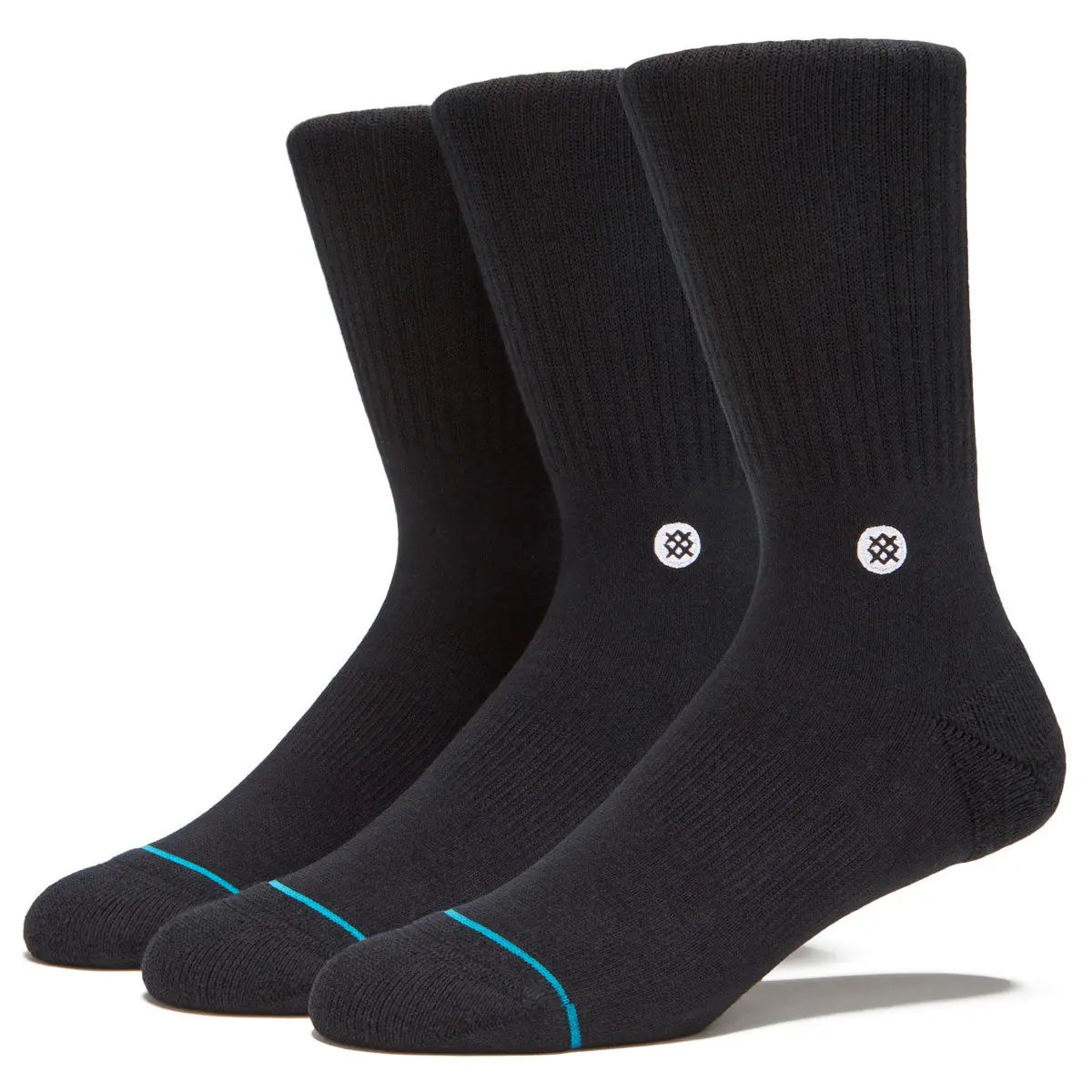 Stance Icon 3 Pack Socks - Black 1