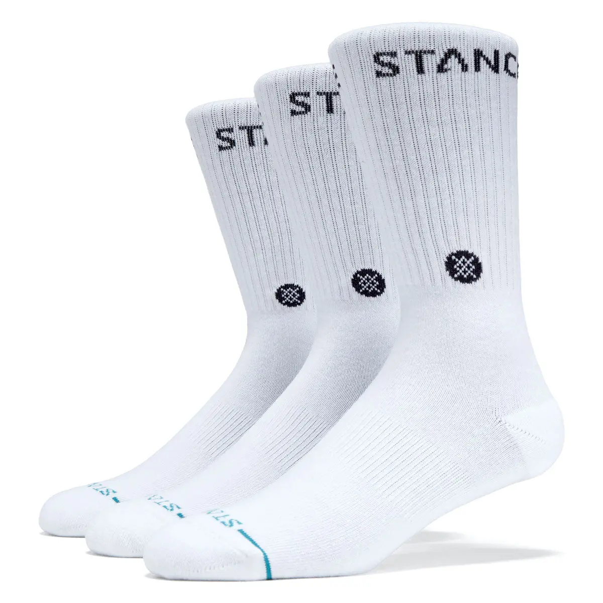Stance Origin Crew 3 Pack Of Socks - White 1