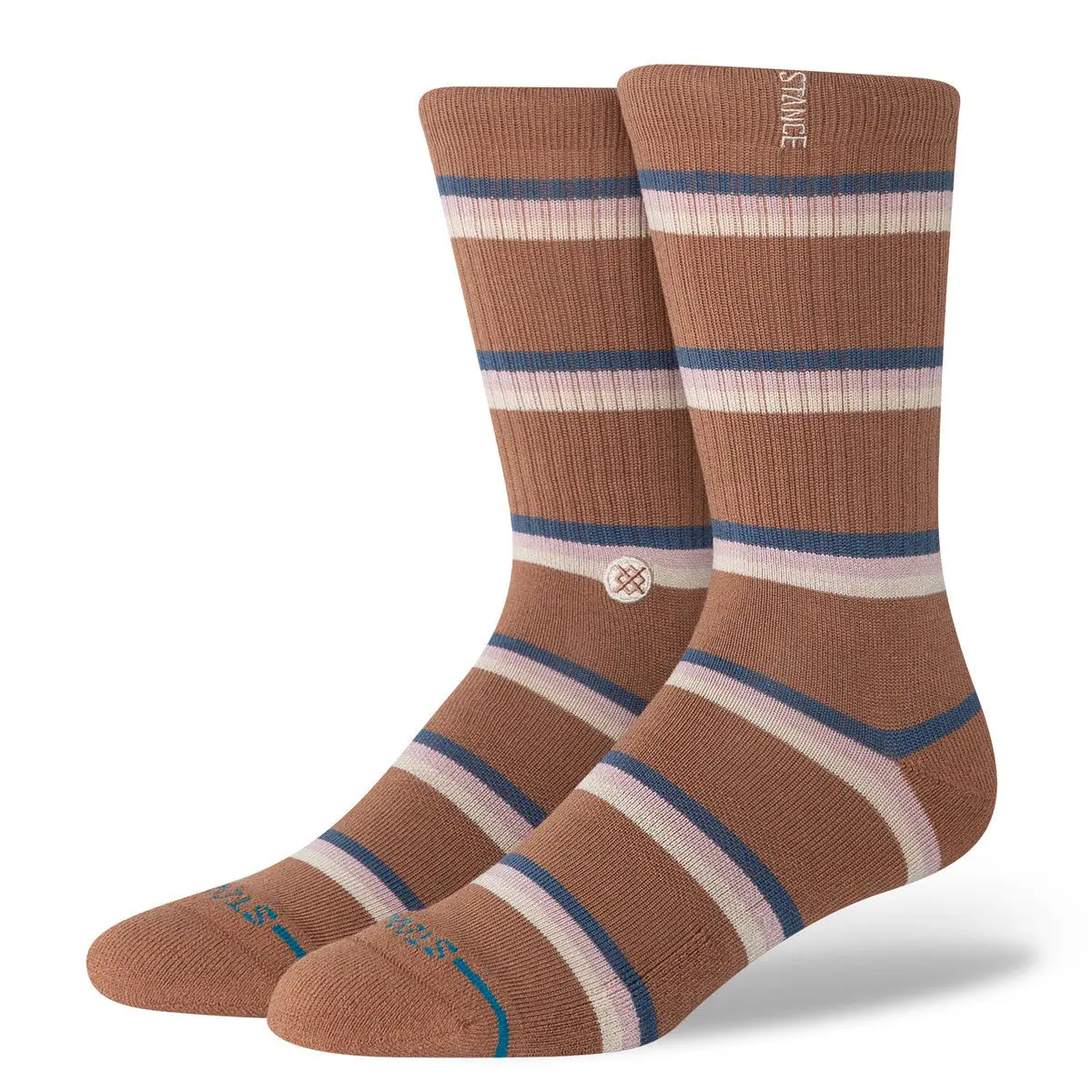 Stance Strata Crew Socks - Brown 1