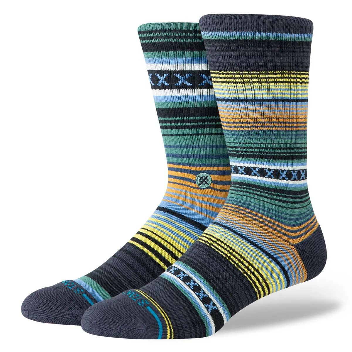 Stance Curren St Crew Socks - Deep Teal 1