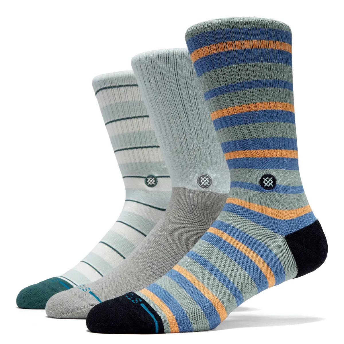 Stance Prep Stripe 3 Pack Of Socks - Pale Blue 1