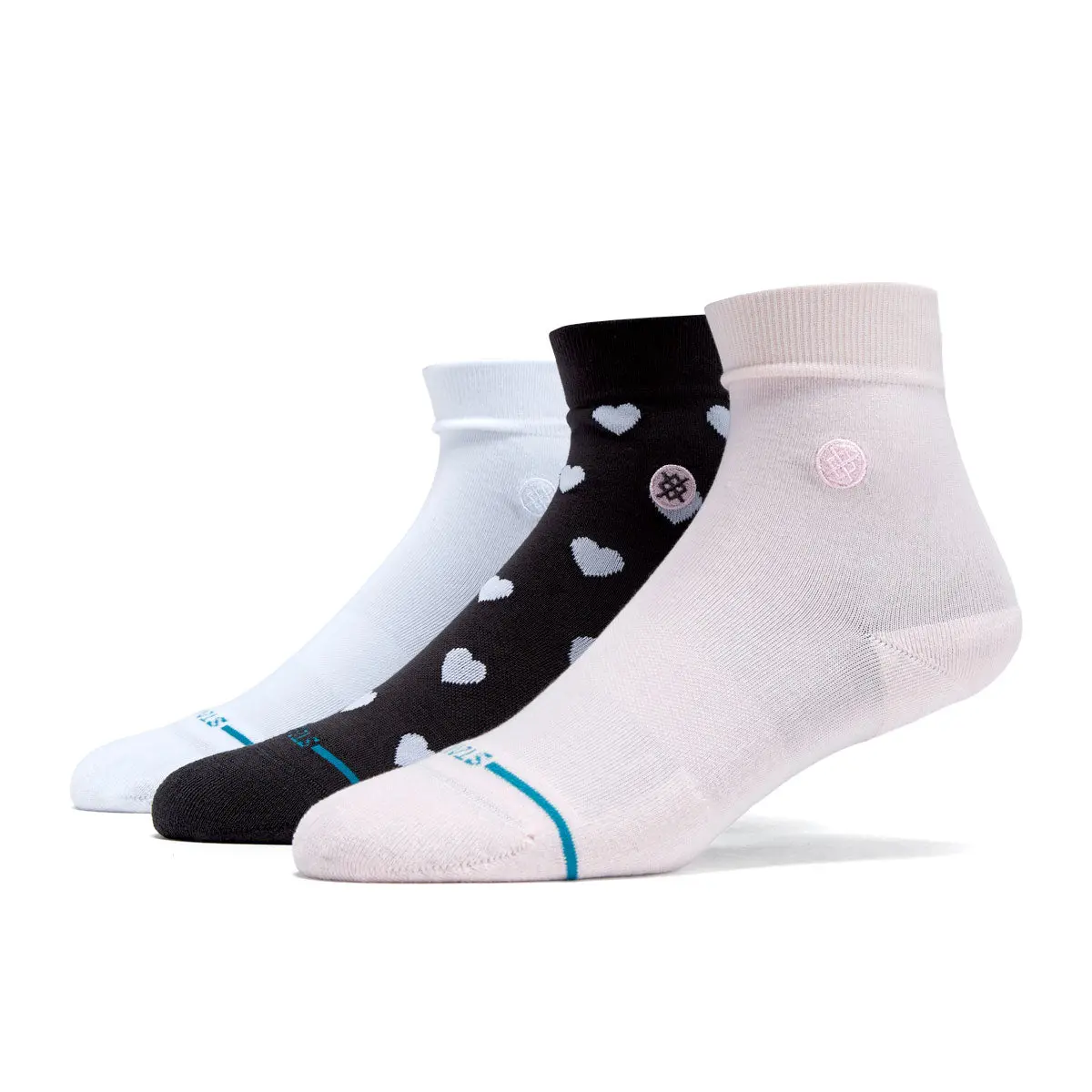 Stance Hearts Lowrider 3 Pack Of Socks - Pink 1
