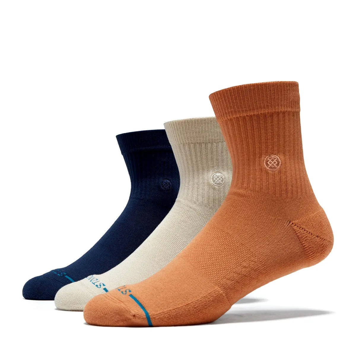 Stance Icon Quarter 3 Pack Socks - Mango 1