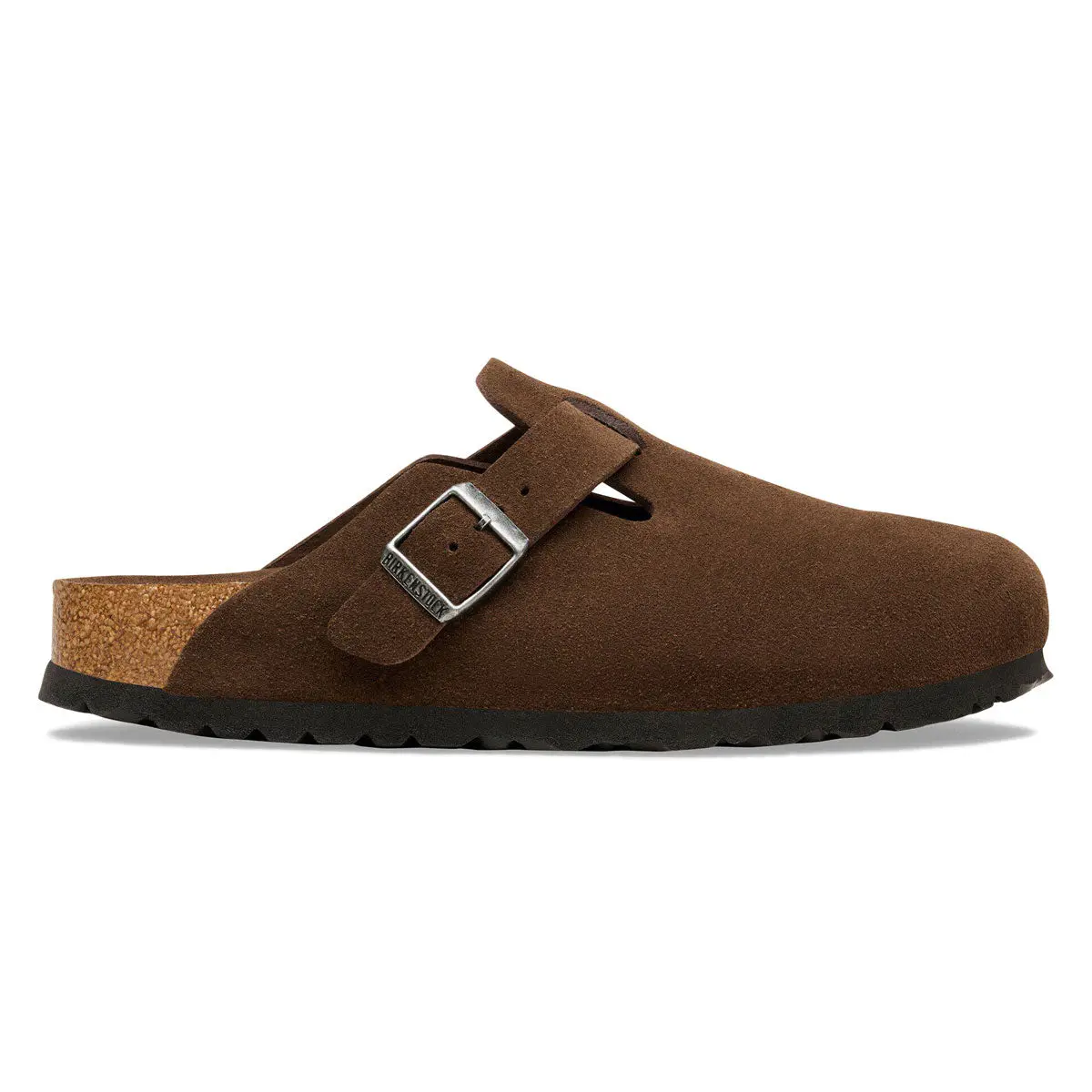 Birkenstock Womens Boston Soft Footbed Sandals - Carafe Suede 1
