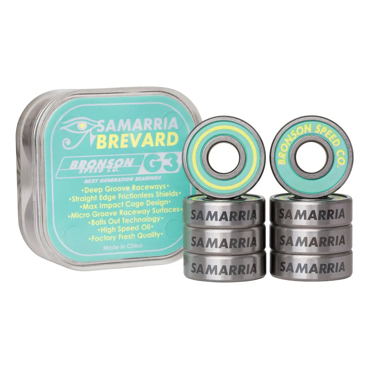 Bronson Samarria Brevard Pro G3 Bearings - Teal 1