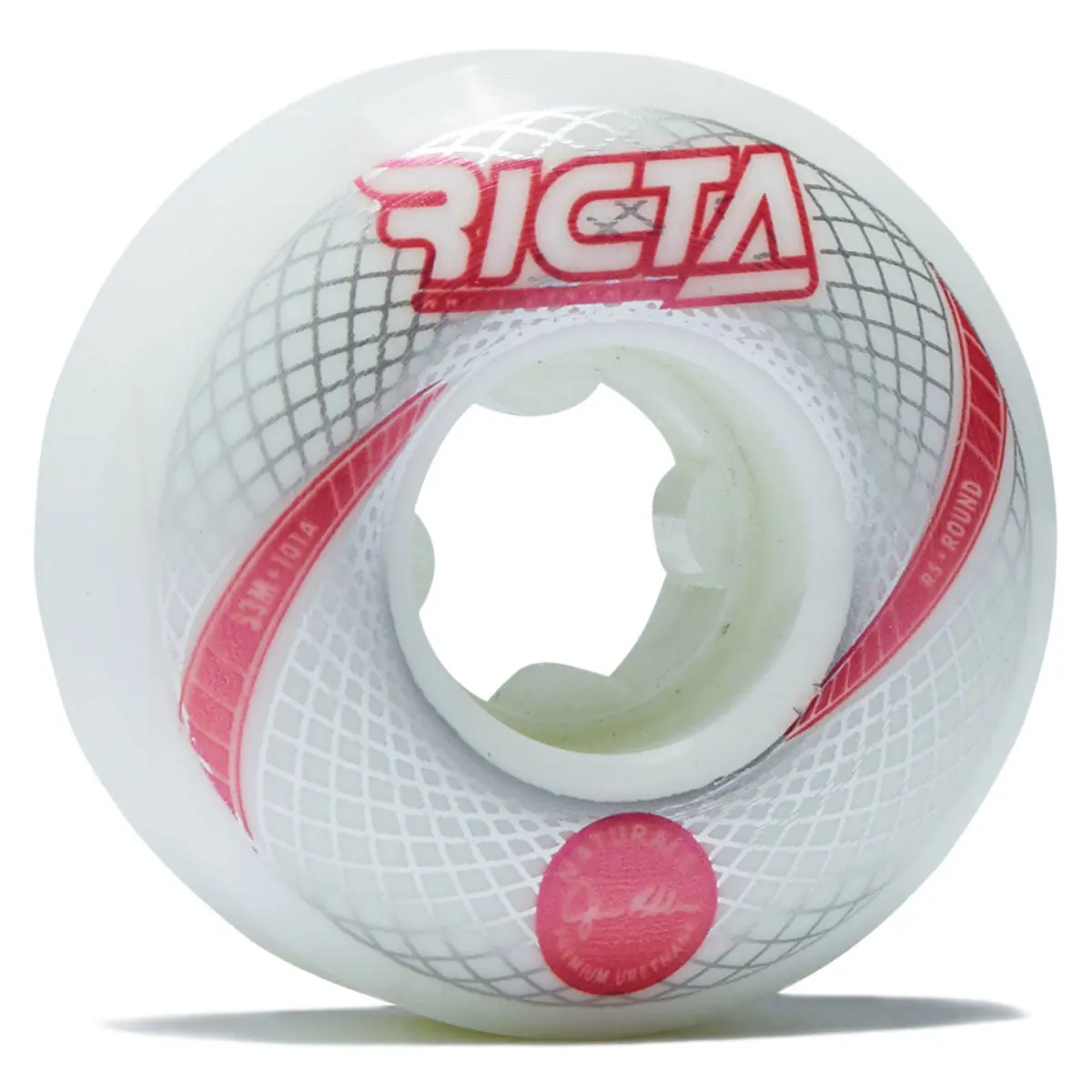 Ricta Shanahan Vortex Naturals Round 101A Skateboard Wheels - White - 53Mm 1