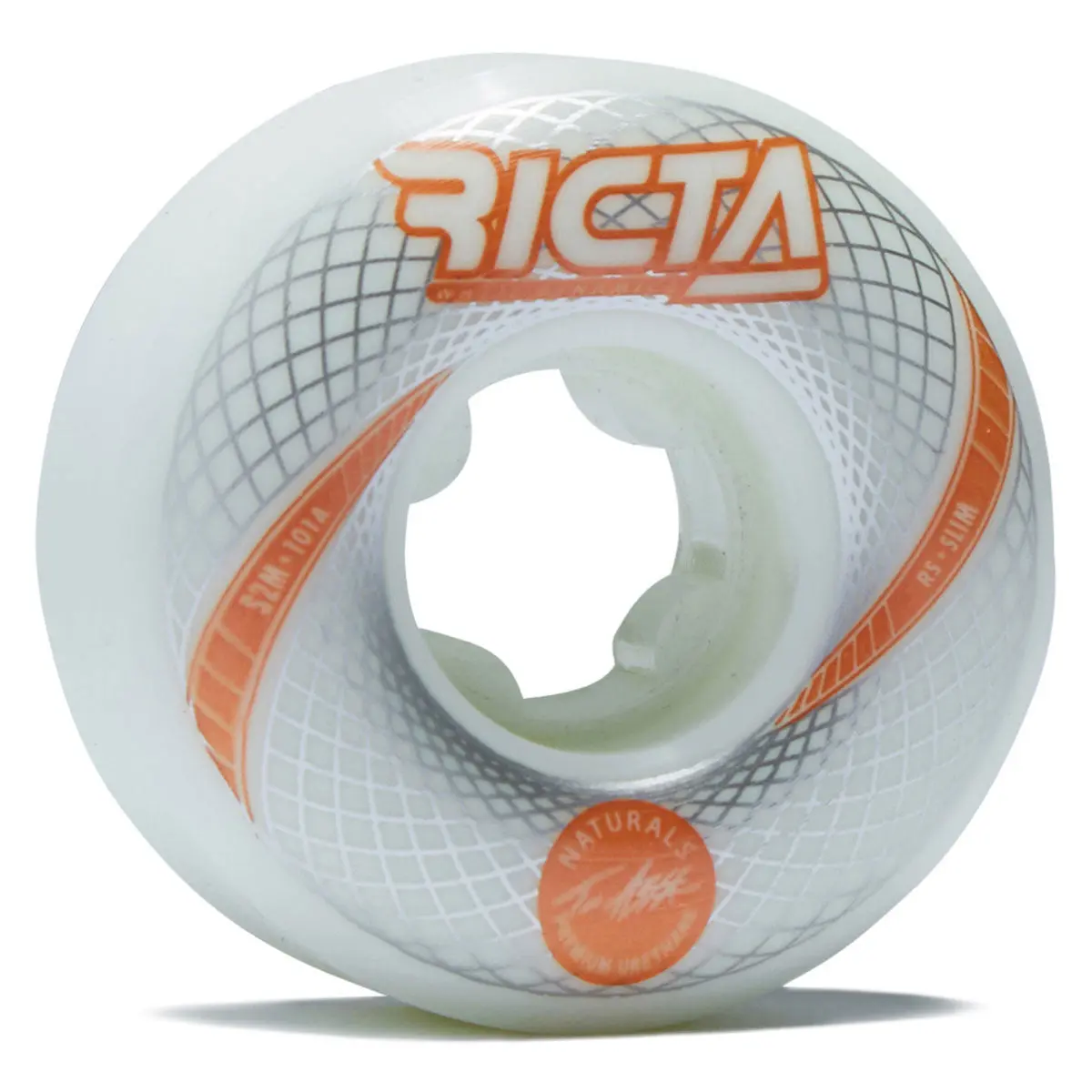 Ricta Asta Vortex Naturals Slim 101A Skateboard Wheels - White - 52Mm 1