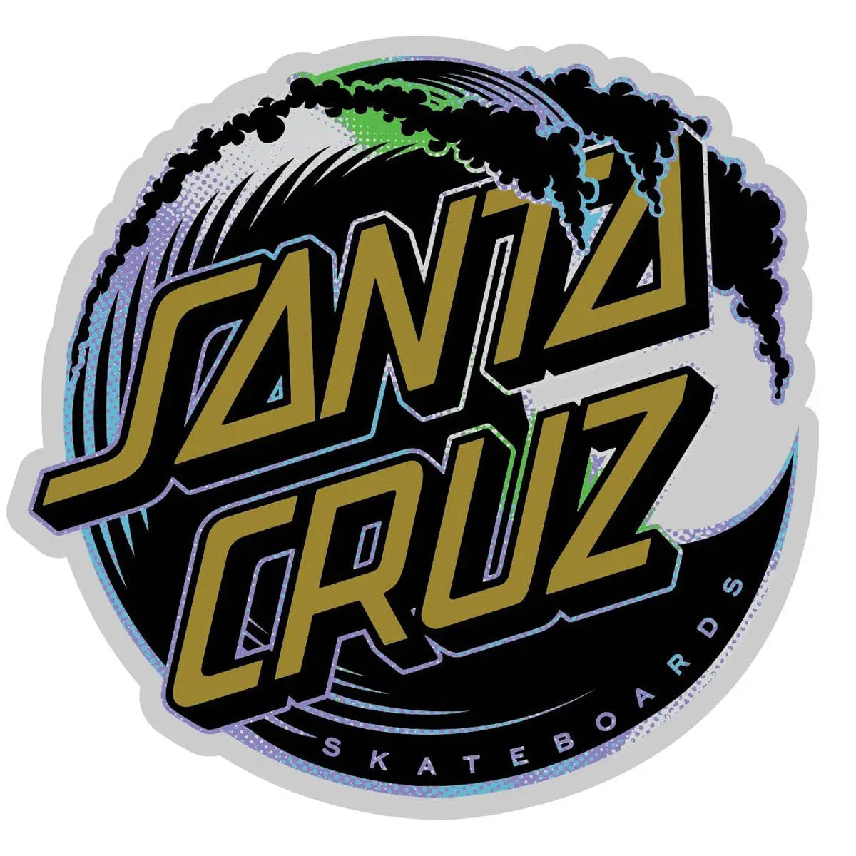 Santa Cruz Holo Wave Dot Stickers 1