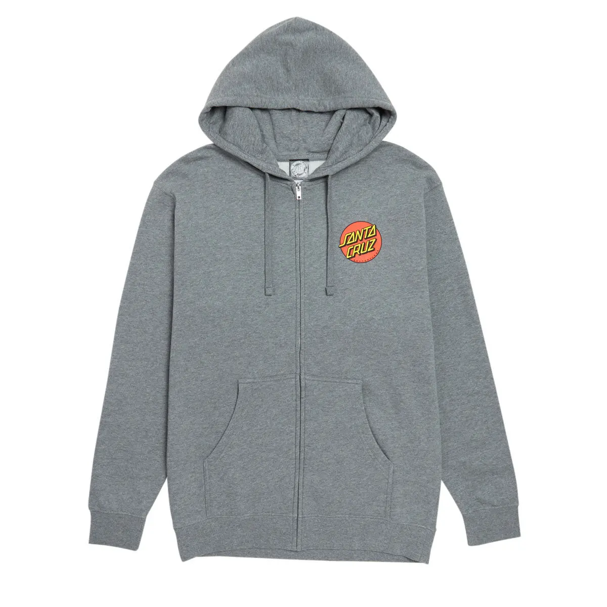 Santa Cruz Womens Classic Dot Relaxed Zip Hoodie - Gunmetal Heather 1