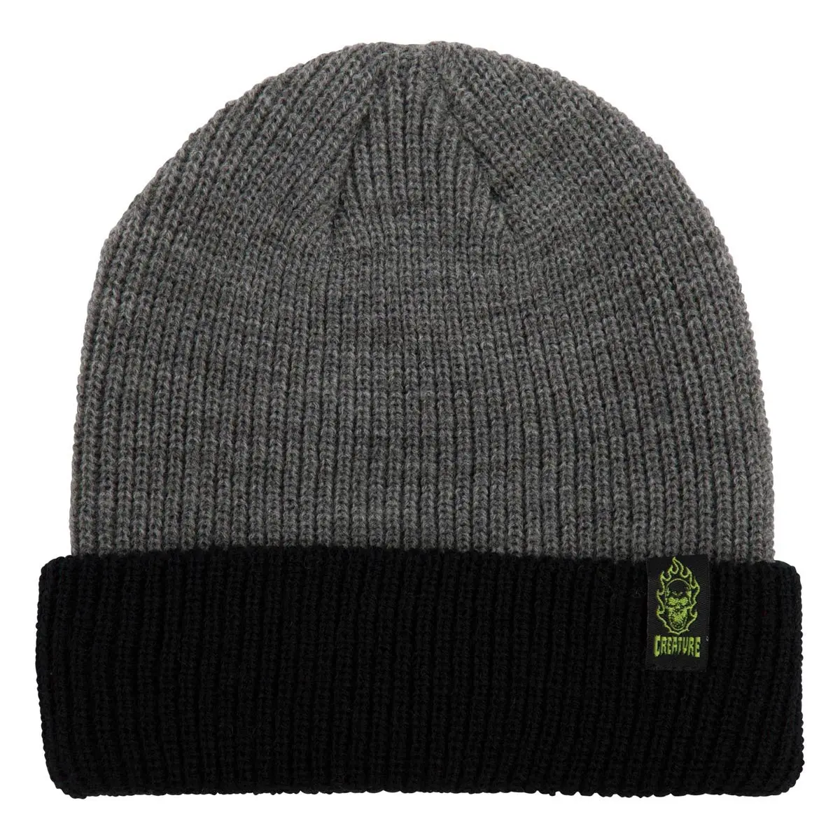 Creature Bonehead Label Long Shoreman Beanie - Black/Grey 1