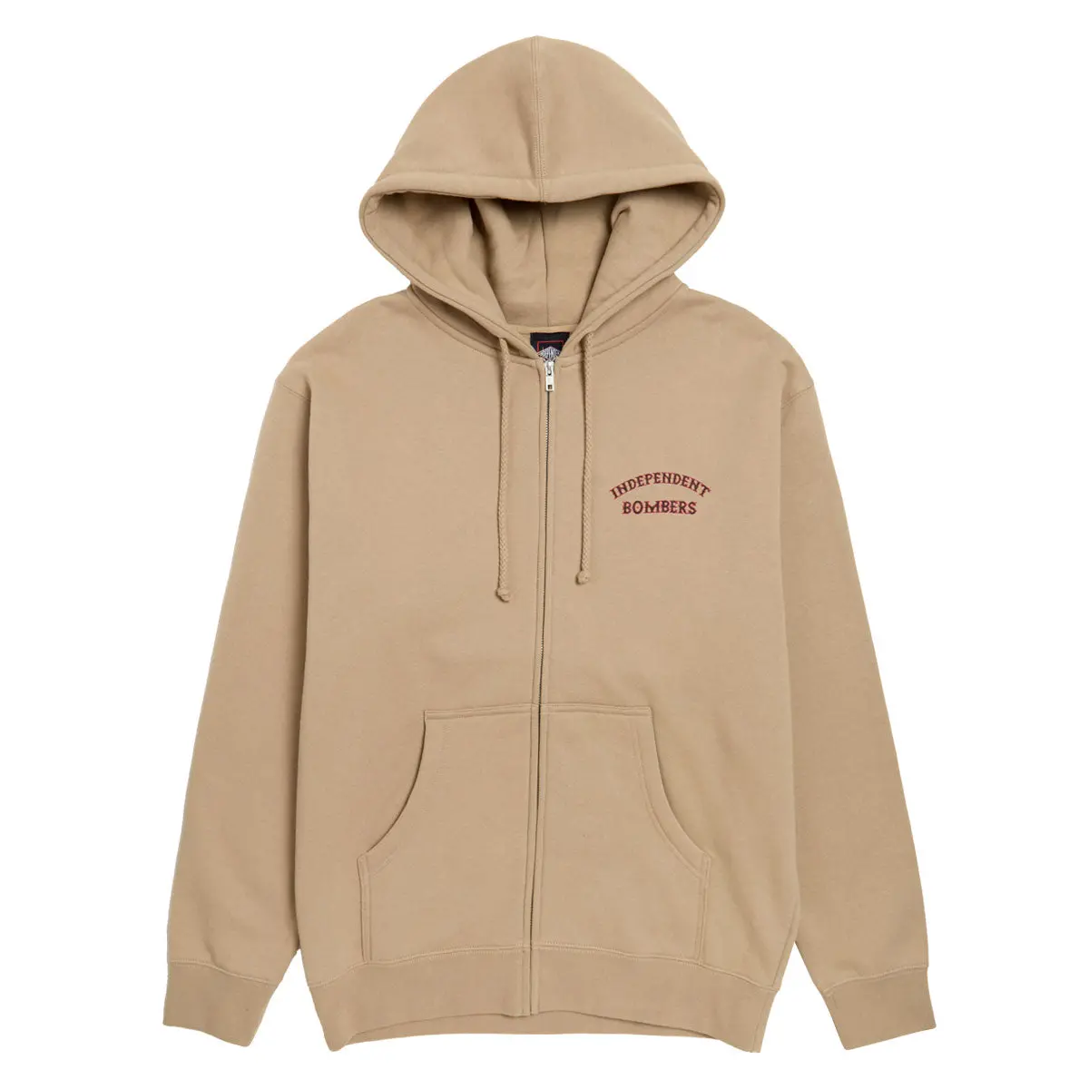 Independent Bombers Zip Hoodie - Sandstone 1