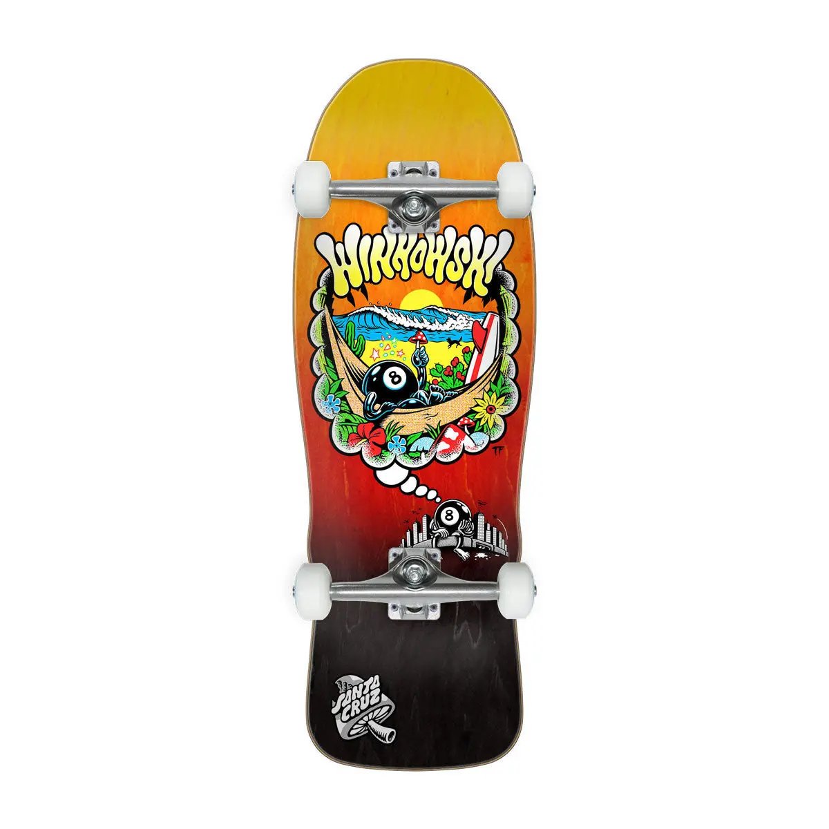 Santa Cruz Winkowski 8Ballr Day Dream Shaped Skateboard Complete - 10.35" 1