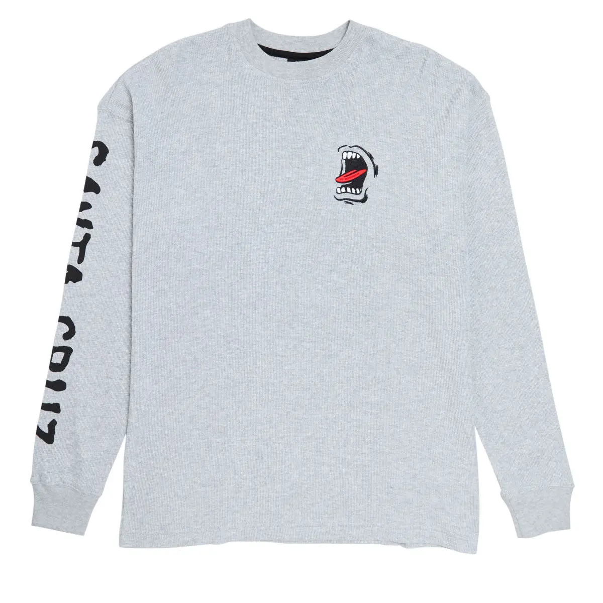 Santa Cruz Screaming Long Sleeve Thermal Shirt - Heather Grey 1