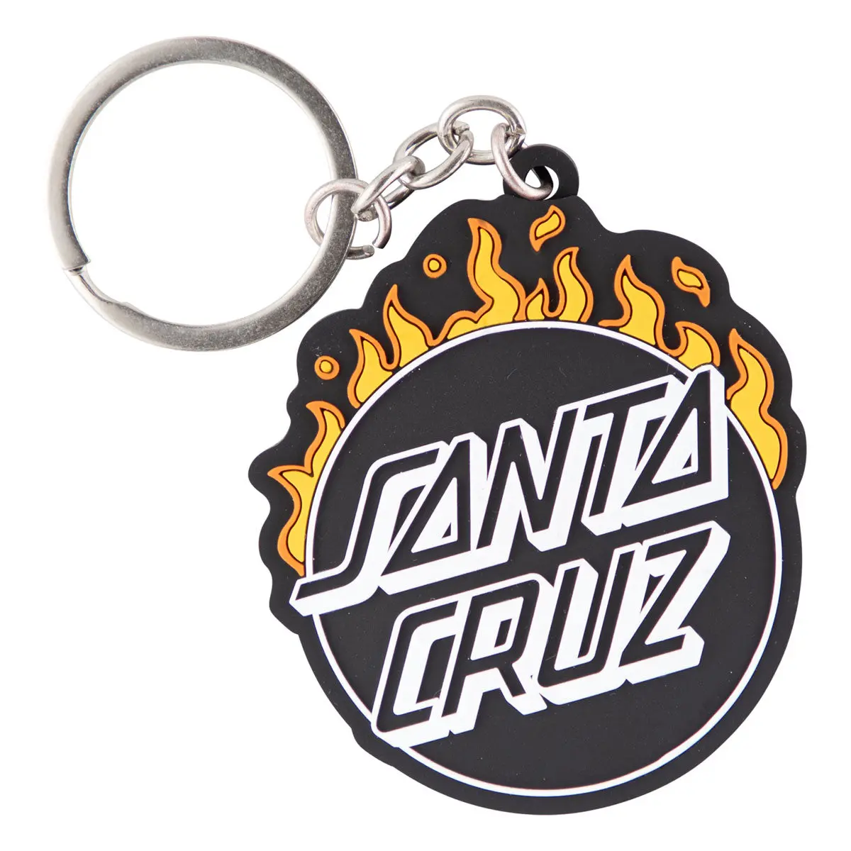 Santa Cruz Minimal Burnt Opus Keychain - Black/Orange 1