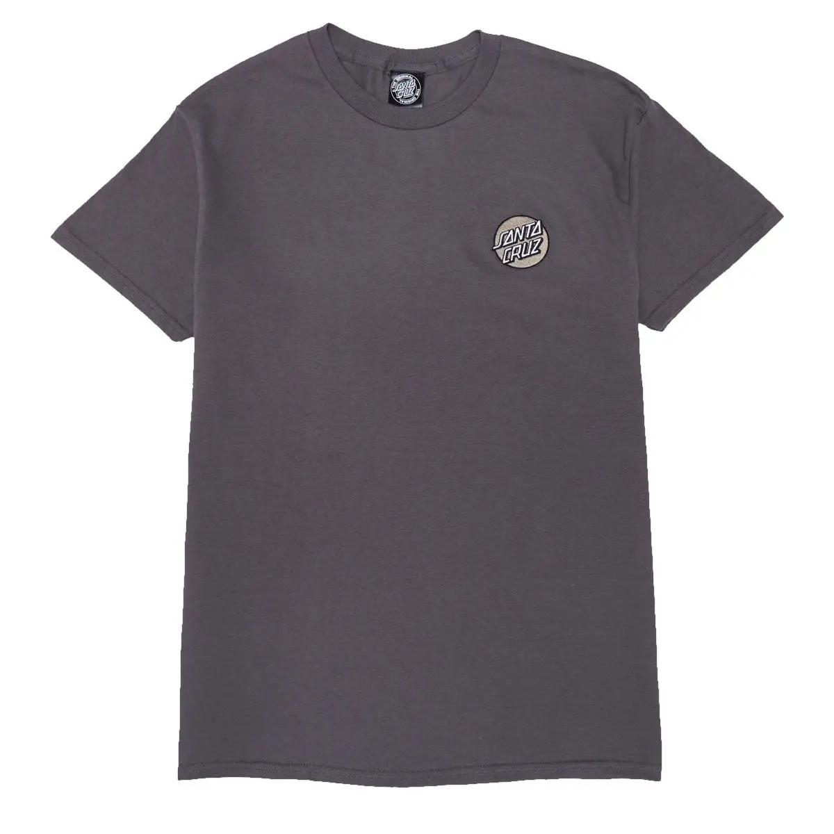 Santa Cruz Cruz Embroidered T-Shirt - Charcoal/Tan 1